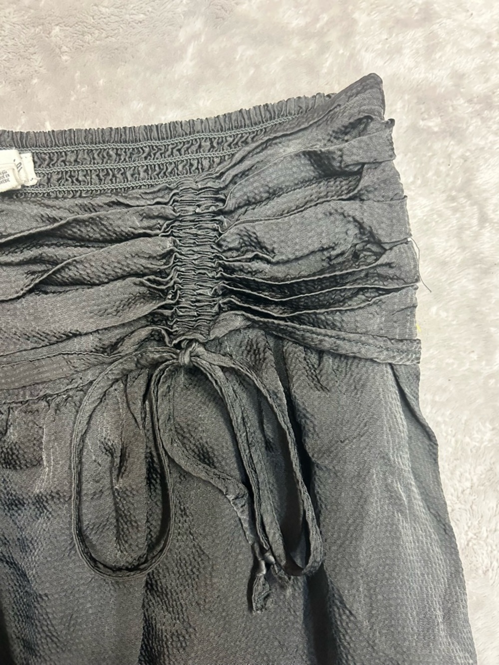 aerie Black Ruched Waist Shorts Skort - Picture 2 of 4
